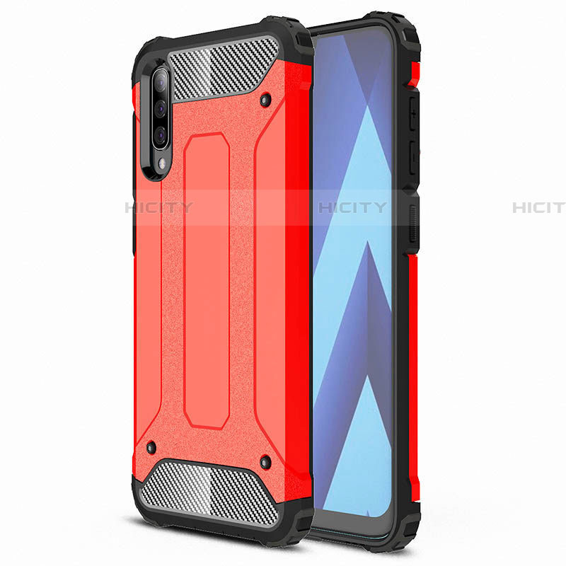 Custodia Silicone Ultra Sottile Morbida 360 Gradi Cover S02 per Samsung Galaxy A70S Rosso