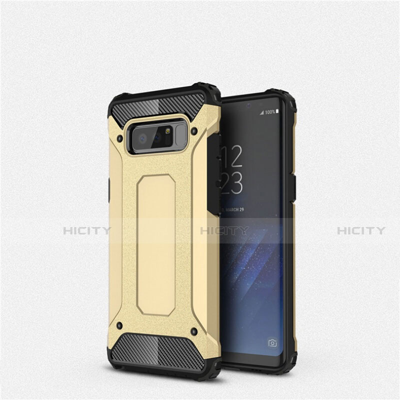 Custodia Silicone Ultra Sottile Morbida 360 Gradi Cover S02 per Samsung Galaxy Note 8 Duos N950F Oro