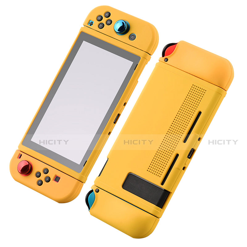 Custodia Silicone Ultra Sottile Morbida 360 Gradi Cover S03 per Nintendo Switch Giallo