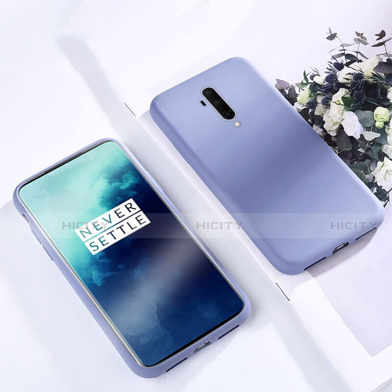 Custodia Silicone Ultra Sottile Morbida 360 Gradi Cover S03 per OnePlus 7T Pro 5G Cielo Blu