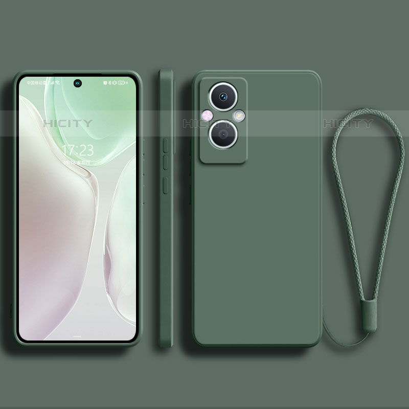 Custodia Silicone Ultra Sottile Morbida 360 Gradi Cover S03 per Oppo F21 Pro 5G Verde Notte