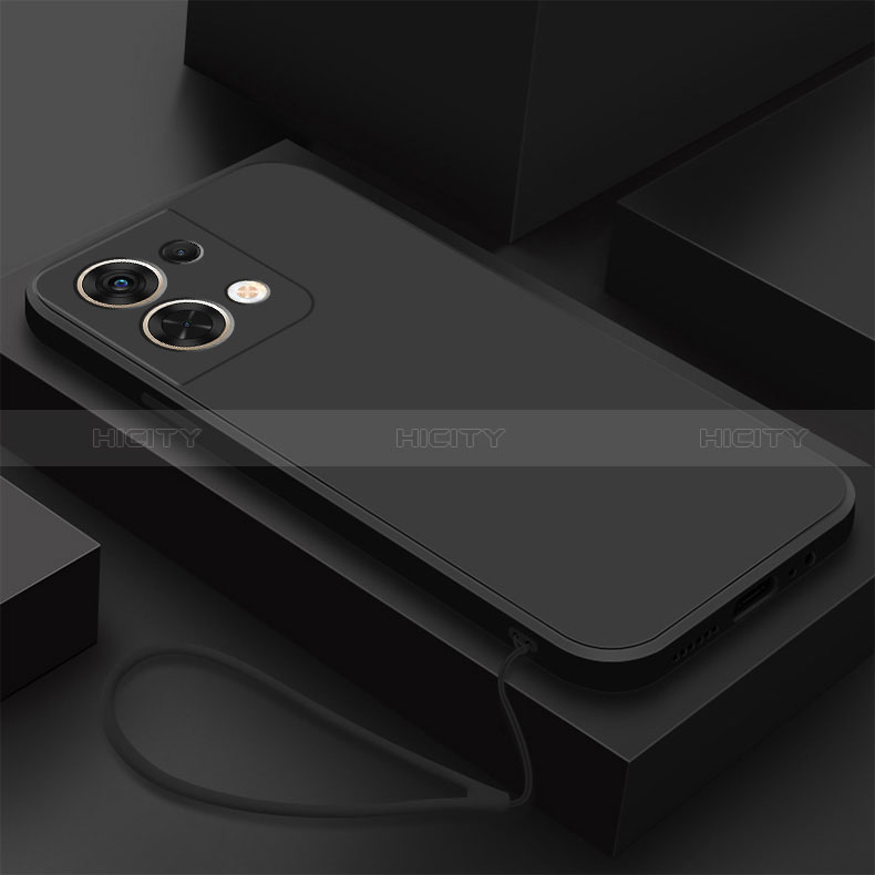 Custodia Silicone Ultra Sottile Morbida 360 Gradi Cover S03 per Oppo Reno9 Pro+ Plus 5G Nero