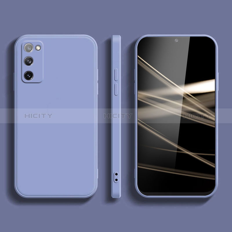 Custodia Silicone Ultra Sottile Morbida 360 Gradi Cover S03 per Samsung Galaxy S20 FE 4G Grigio Lavanda