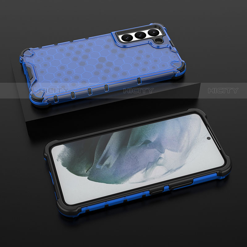 Custodia Silicone Ultra Sottile Morbida 360 Gradi Cover S03 per Samsung Galaxy S21 FE 5G Blu