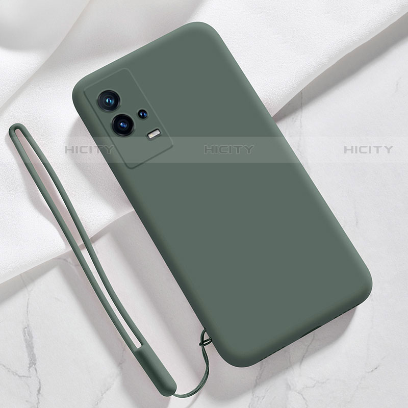 Custodia Silicone Ultra Sottile Morbida 360 Gradi Cover S03 per Vivo iQOO 8 Pro 5G Verde Notte