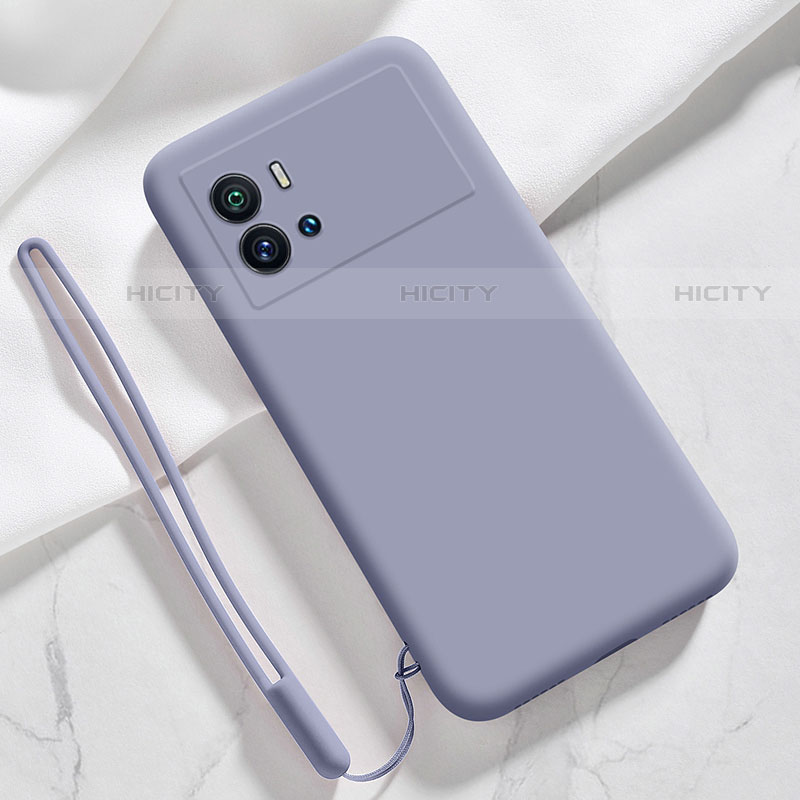 Custodia Silicone Ultra Sottile Morbida 360 Gradi Cover S03 per Vivo iQOO 9 5G Grigio Lavanda