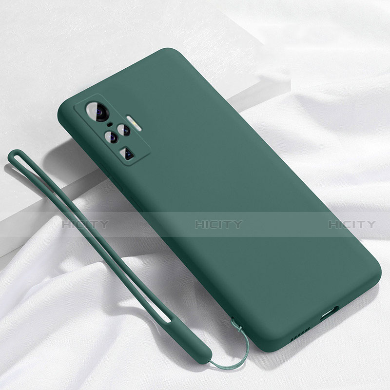 Custodia Silicone Ultra Sottile Morbida 360 Gradi Cover S03 per Vivo X50 Pro 5G Verde