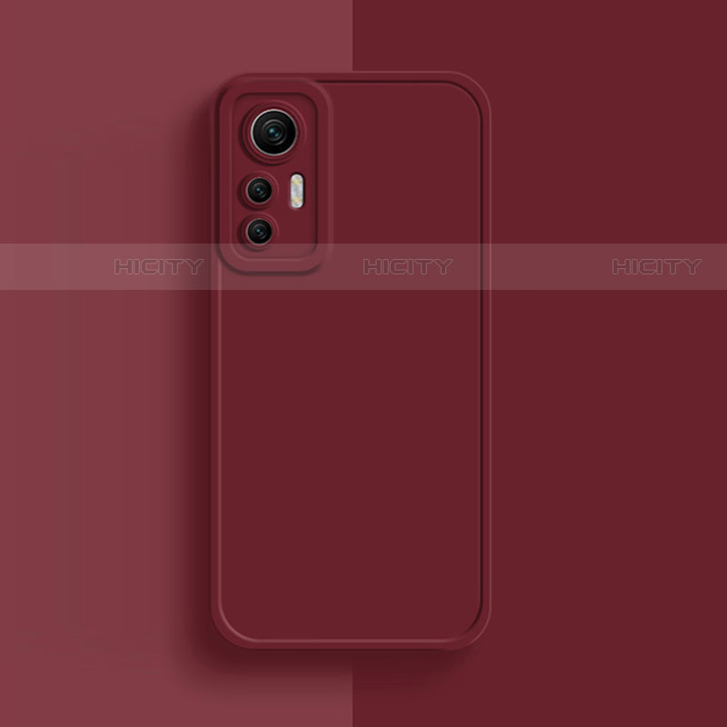 Custodia Silicone Ultra Sottile Morbida 360 Gradi Cover S03 per Xiaomi Mi 12S Pro 5G Rosso Rosa