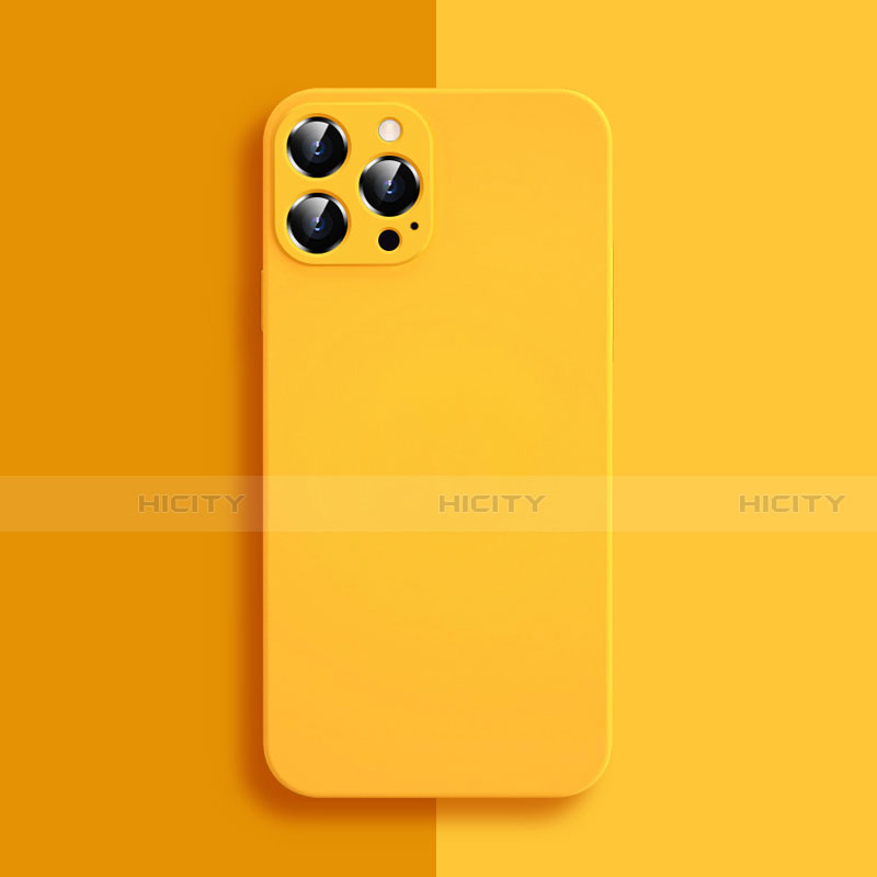 Custodia Silicone Ultra Sottile Morbida 360 Gradi Cover S04 per Apple iPhone 16 Pro Giallo