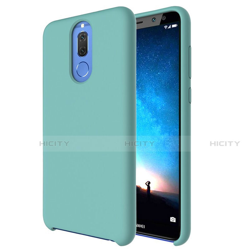 Custodia Silicone Ultra Sottile Morbida 360 Gradi Cover S04 per Huawei Nova 2i Ciano