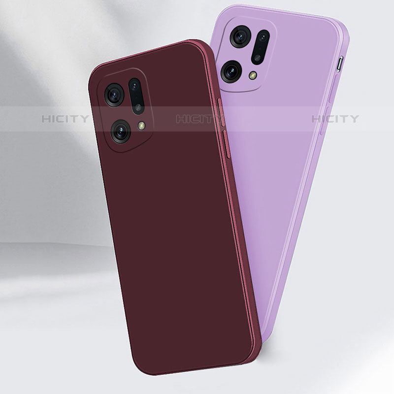 Custodia Silicone Ultra Sottile Morbida 360 Gradi Cover S04 per Oppo Find X5 Pro 5G