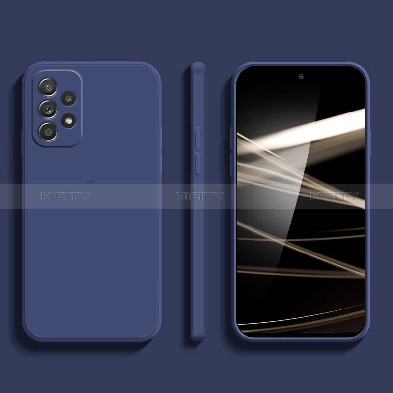 Custodia Silicone Ultra Sottile Morbida 360 Gradi Cover S04 per Samsung Galaxy A23 5G Blu