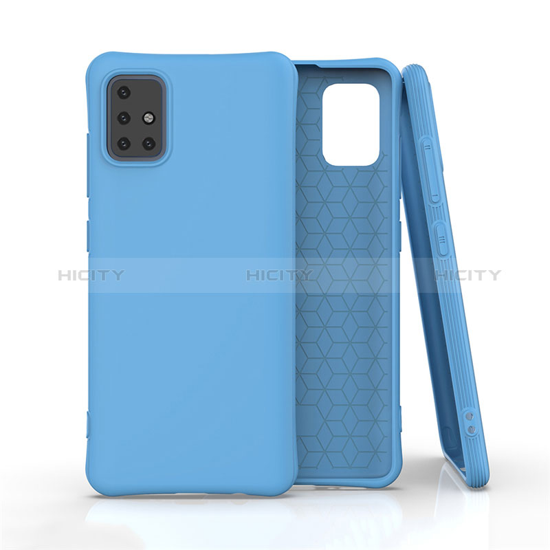 Custodia Silicone Ultra Sottile Morbida 360 Gradi Cover S04 per Samsung Galaxy M40S Cielo Blu