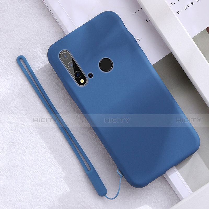 Custodia Silicone Ultra Sottile Morbida 360 Gradi Cover S05 per Huawei P20 Lite (2019) Blu