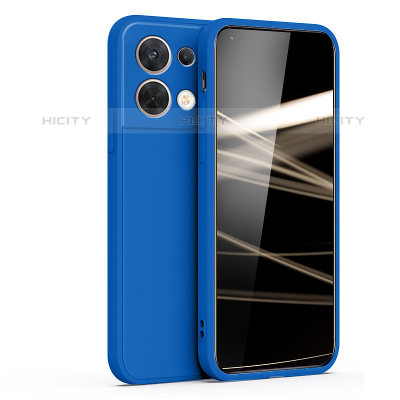 Custodia Silicone Ultra Sottile Morbida 360 Gradi Cover S05 per Oppo Reno8 5G Blu