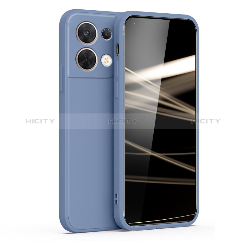 Custodia Silicone Ultra Sottile Morbida 360 Gradi Cover S05 per Oppo Reno9 Pro+ Plus 5G Grigio Lavanda