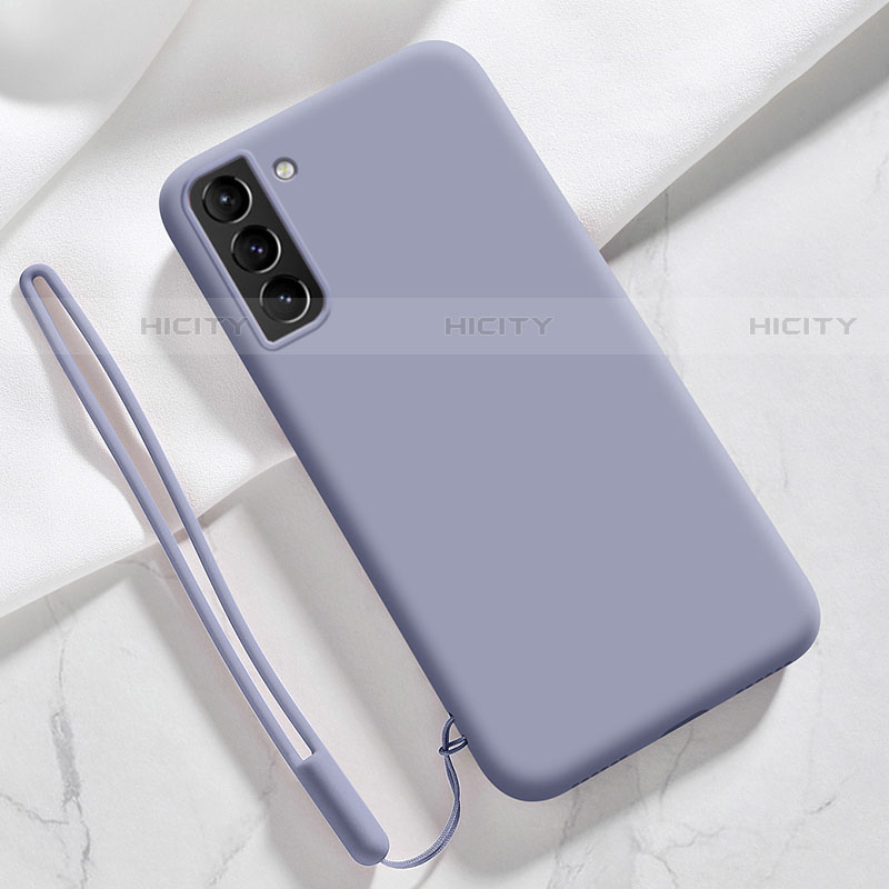 Custodia Silicone Ultra Sottile Morbida 360 Gradi Cover S05 per Samsung Galaxy S21 5G Grigio Lavanda