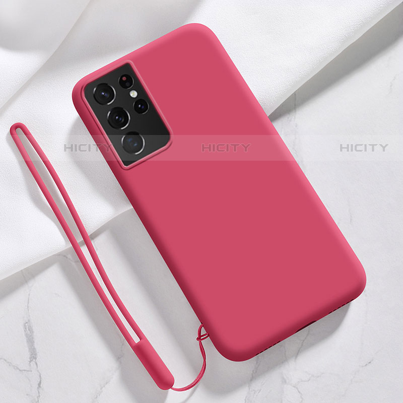 Custodia Silicone Ultra Sottile Morbida 360 Gradi Cover S05 per Samsung Galaxy S22 Ultra 5G Rosso