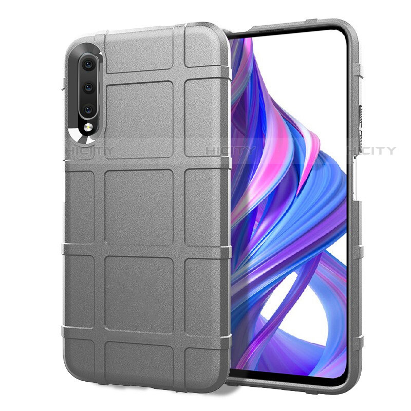 Custodia Silicone Ultra Sottile Morbida 360 Gradi Cover S06 per Huawei P Smart Pro (2019) Grigio