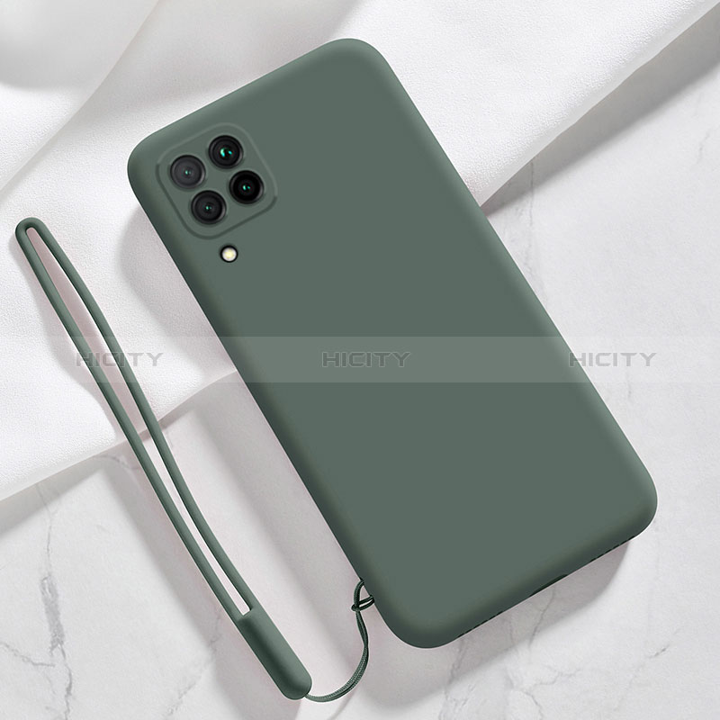 Custodia Silicone Ultra Sottile Morbida 360 Gradi Cover S06 per Samsung Galaxy A12 Verde Notte