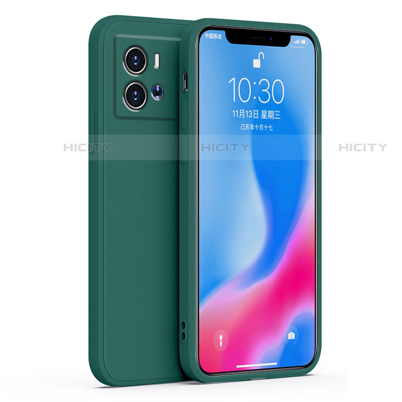 Custodia Silicone Ultra Sottile Morbida 360 Gradi Cover S06 per Vivo iQOO 9 Pro 5G Verde