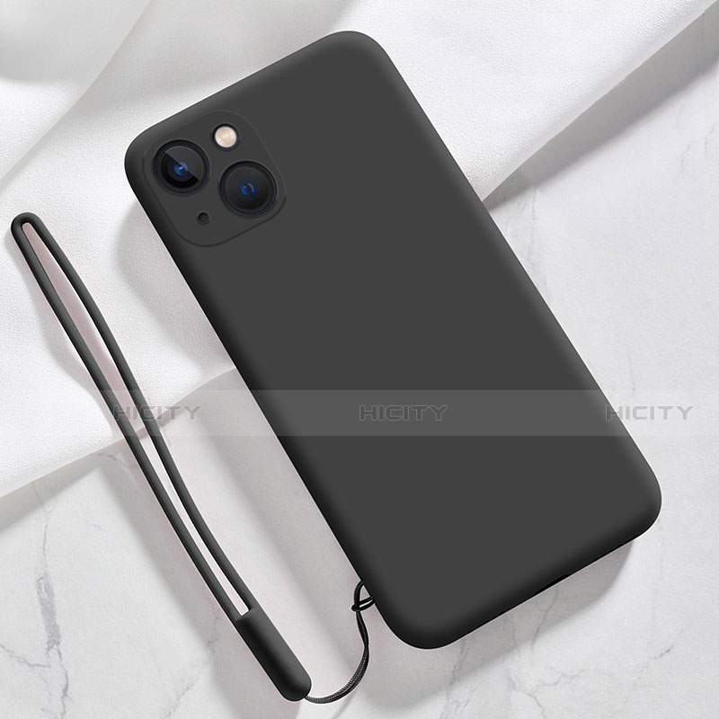 Custodia Silicone Ultra Sottile Morbida 360 Gradi Cover S08 per Apple iPhone 13 Mini Nero