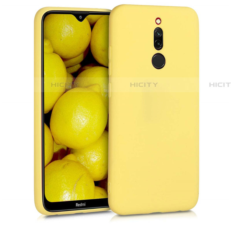 Custodia Silicone Ultra Sottile Morbida 360 Gradi Cover S08 per Xiaomi Redmi 8 Giallo