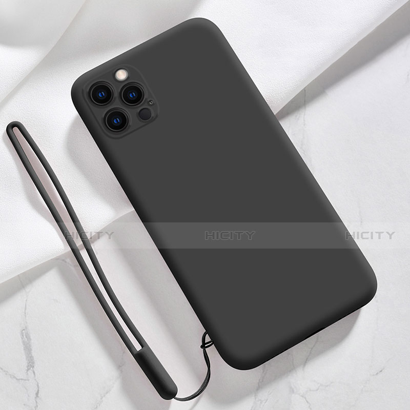 Custodia Silicone Ultra Sottile Morbida 360 Gradi Cover S09 per Apple iPhone 16 Pro Max Nero