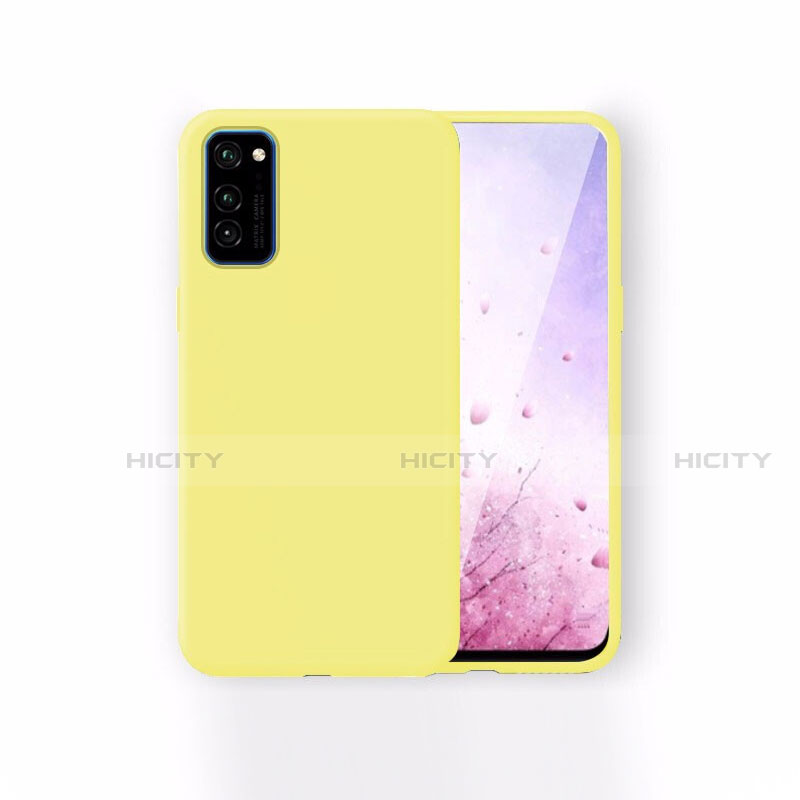 Custodia Silicone Ultra Sottile Morbida 360 Gradi Cover T01 per Huawei Honor View 30 Pro 5G Giallo