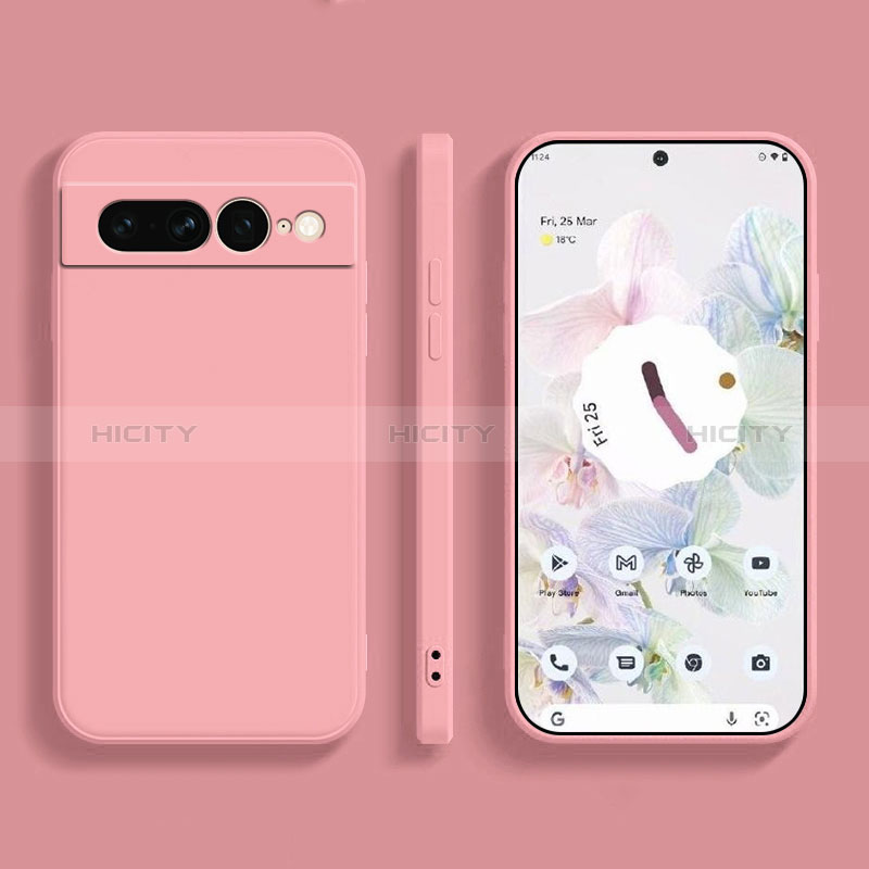 Custodia Silicone Ultra Sottile Morbida 360 Gradi Cover YK1 per Google Pixel 7 Pro 5G Rosa