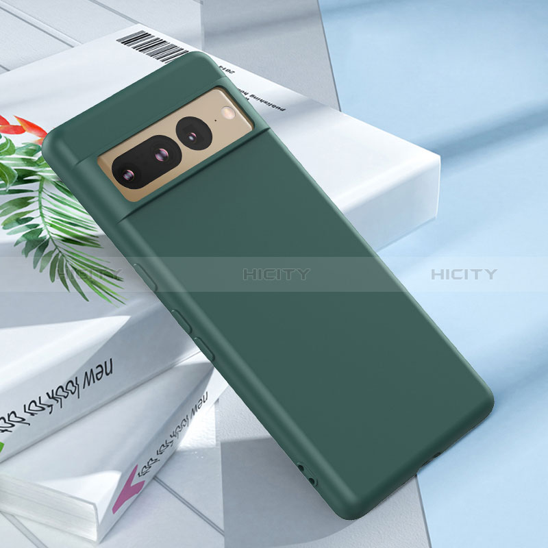 Custodia Silicone Ultra Sottile Morbida 360 Gradi Cover YK1 per Google Pixel 7 Pro 5G Verde