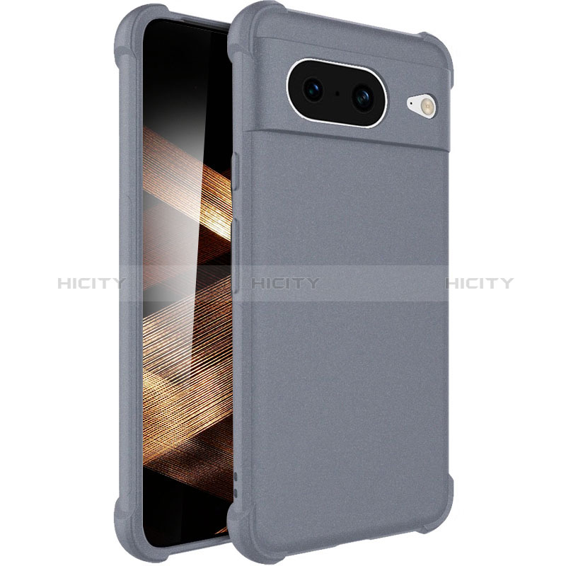 Custodia Silicone Ultra Sottile Morbida 360 Gradi Cover YK1 per Google Pixel 8 5G Grigio