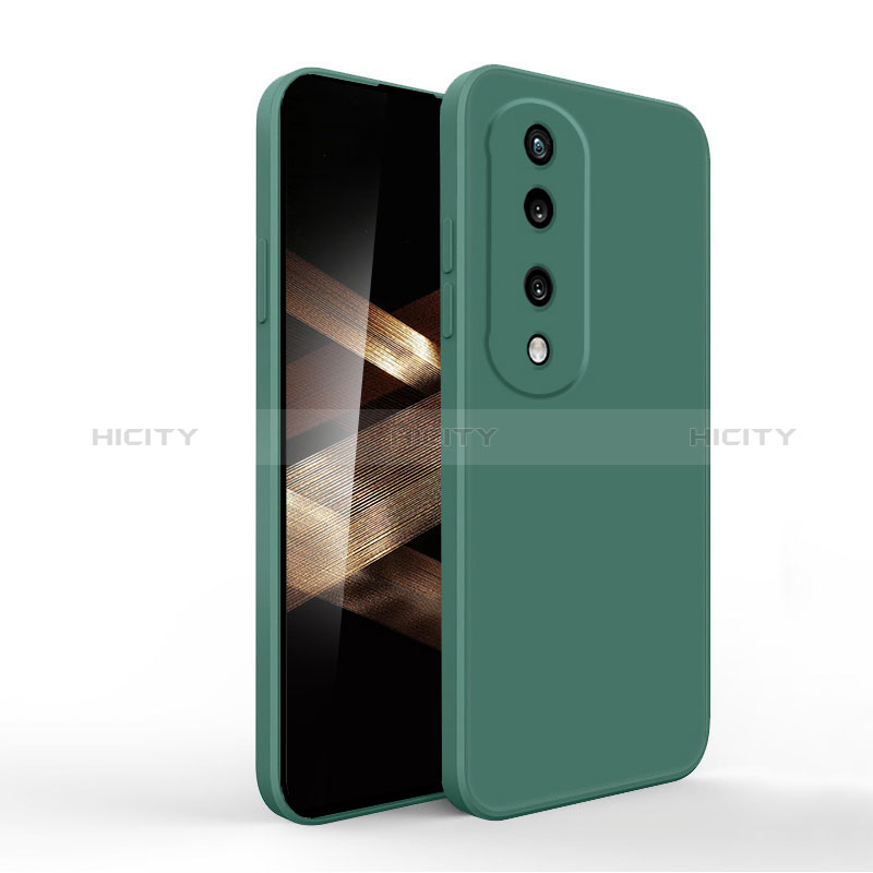 Custodia Silicone Ultra Sottile Morbida 360 Gradi Cover YK1 per Huawei Honor X7b Verde