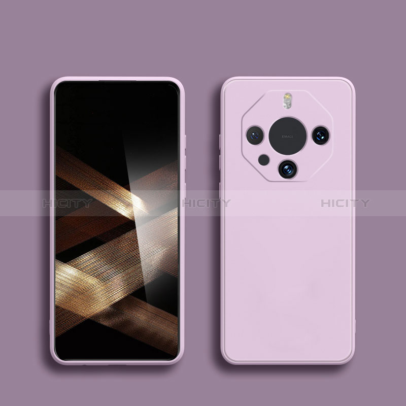 Custodia Silicone Ultra Sottile Morbida 360 Gradi Cover YK1 per Huawei Mate 60 RS Ultimate Lavanda