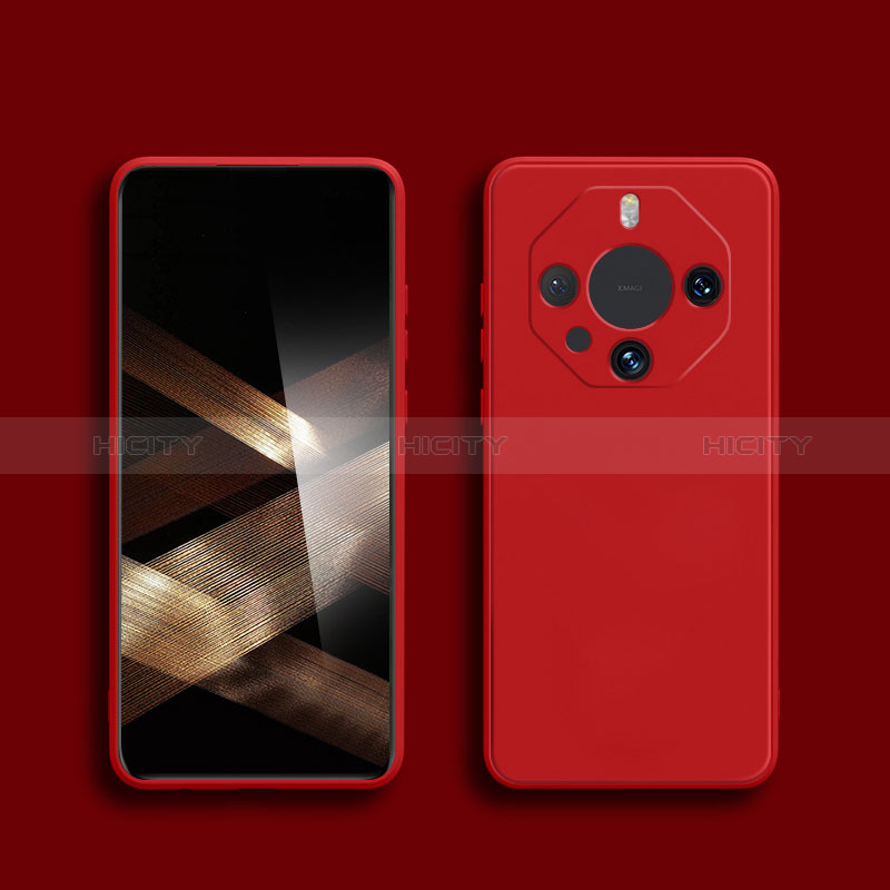 Custodia Silicone Ultra Sottile Morbida 360 Gradi Cover YK1 per Huawei Mate 60 RS Ultimate Rosso