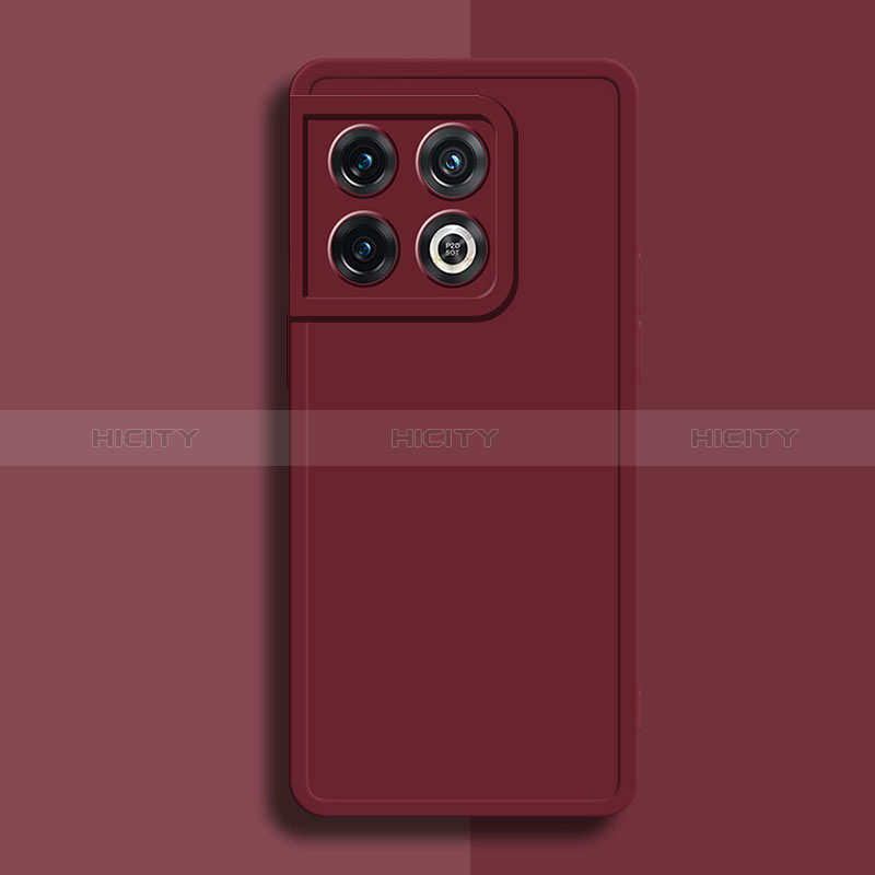 Custodia Silicone Ultra Sottile Morbida 360 Gradi Cover YK1 per OnePlus 10 Pro 5G Rosso Rosa