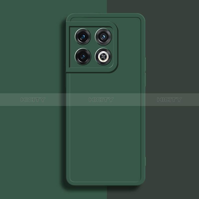 Custodia Silicone Ultra Sottile Morbida 360 Gradi Cover YK1 per OnePlus 10 Pro 5G Verde Notte