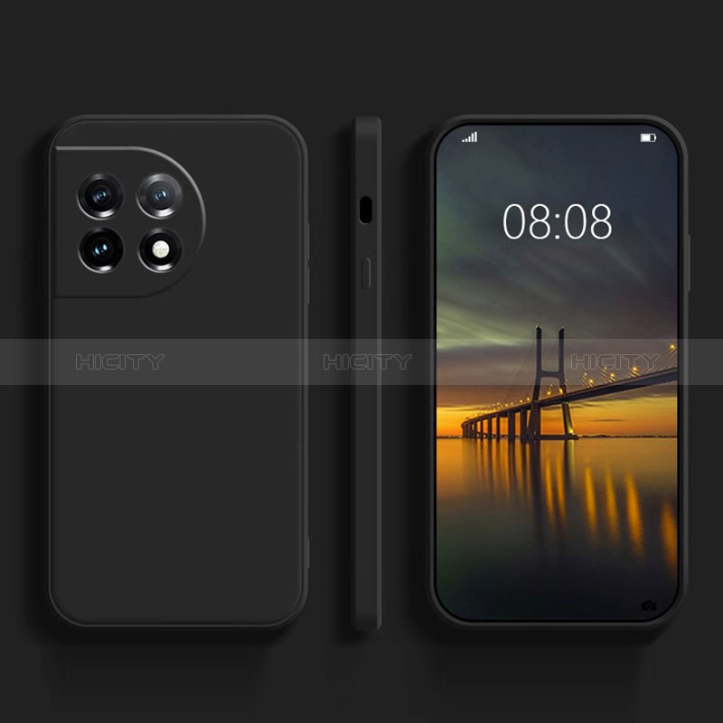 Custodia Silicone Ultra Sottile Morbida 360 Gradi Cover YK1 per OnePlus 11 5G Nero