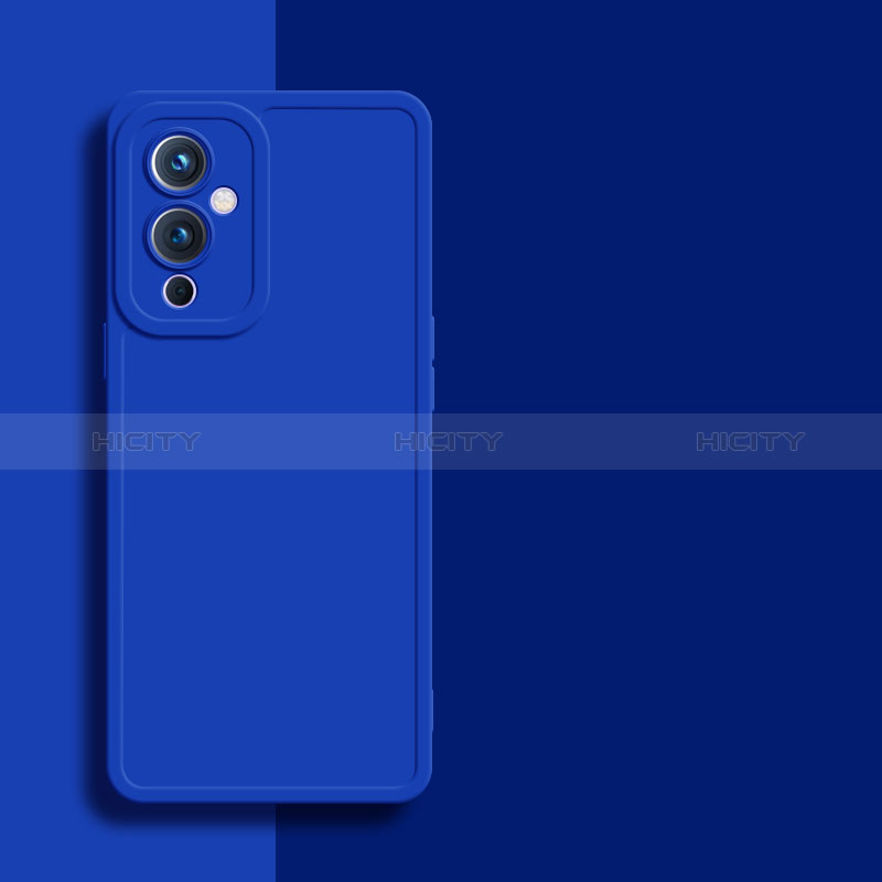 Custodia Silicone Ultra Sottile Morbida 360 Gradi Cover YK1 per OnePlus 9 5G Blu