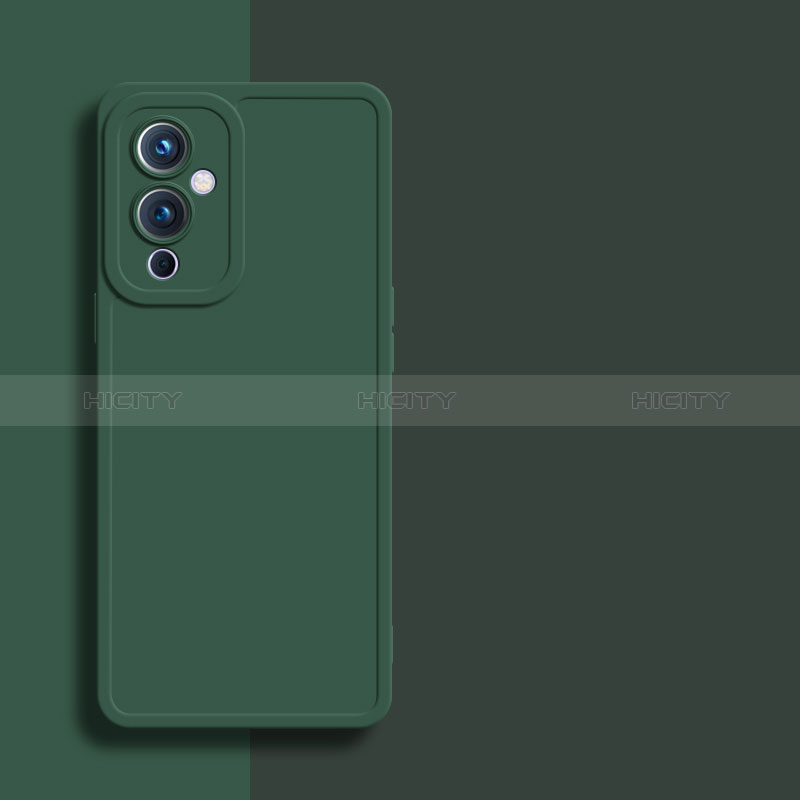 Custodia Silicone Ultra Sottile Morbida 360 Gradi Cover YK1 per OnePlus 9 5G Verde