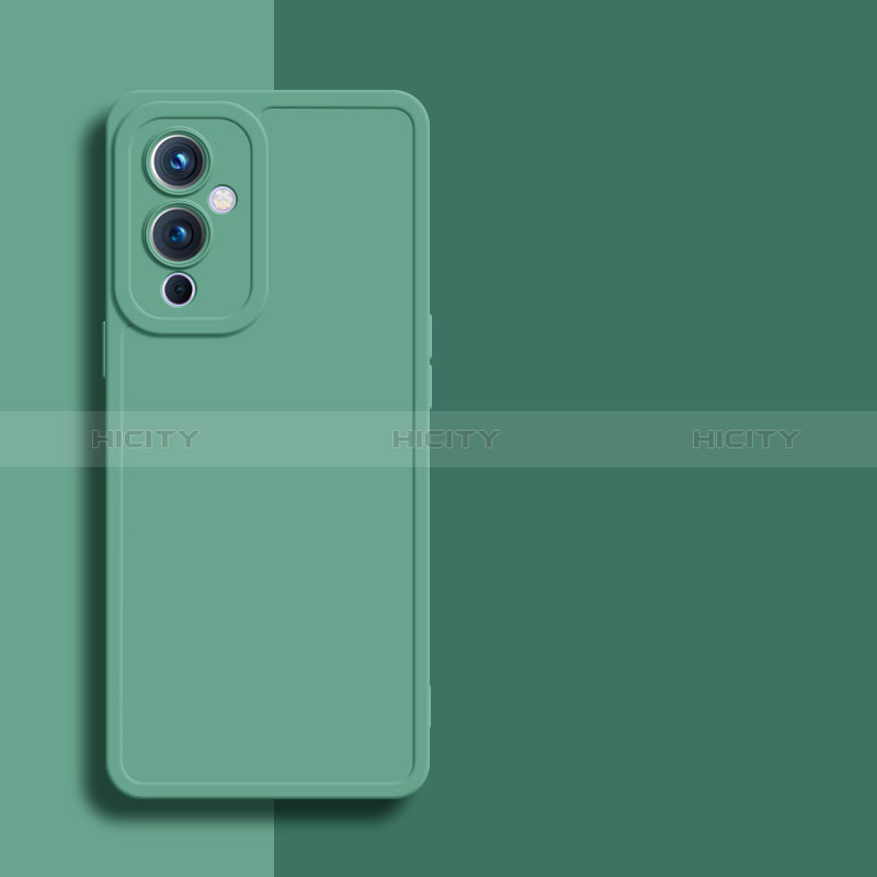 Custodia Silicone Ultra Sottile Morbida 360 Gradi Cover YK1 per OnePlus 9 5G Verde Pastello