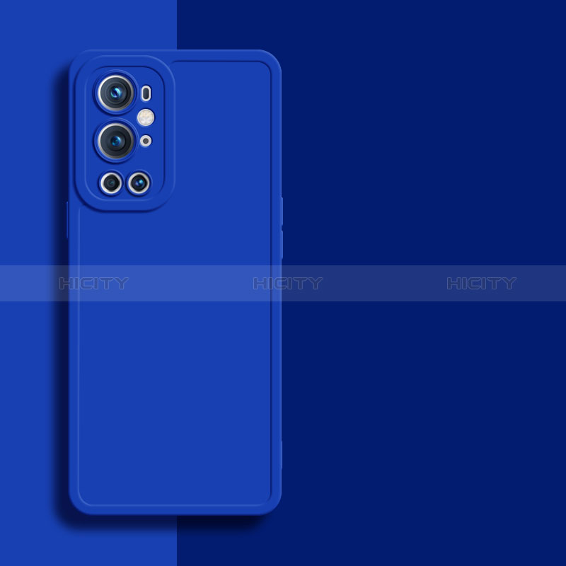 Custodia Silicone Ultra Sottile Morbida 360 Gradi Cover YK1 per OnePlus 9 Pro 5G Blu