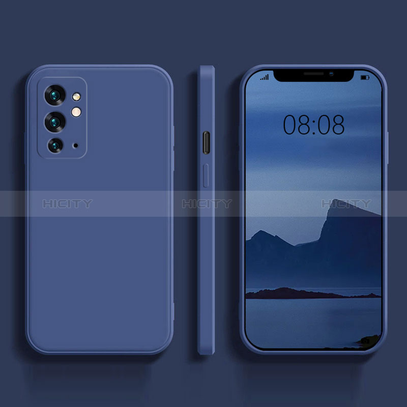 Custodia Silicone Ultra Sottile Morbida 360 Gradi Cover YK1 per OnePlus 9RT 5G Blu