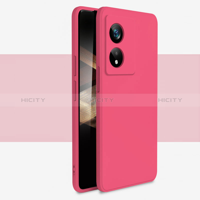 Custodia Silicone Ultra Sottile Morbida 360 Gradi Cover YK1 per Oppo A78 4G Rosso