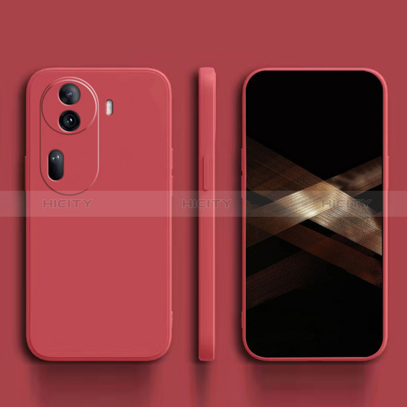 Custodia Silicone Ultra Sottile Morbida 360 Gradi Cover YK1 per Oppo Reno11 Pro 5G Rosso