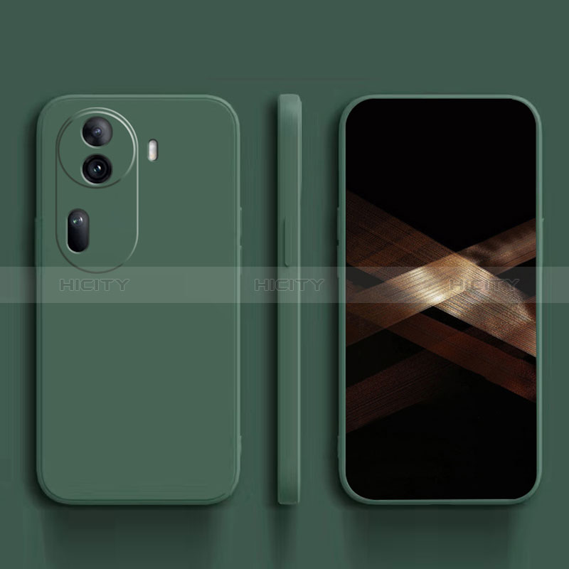 Custodia Silicone Ultra Sottile Morbida 360 Gradi Cover YK1 per Oppo Reno11 Pro 5G Verde