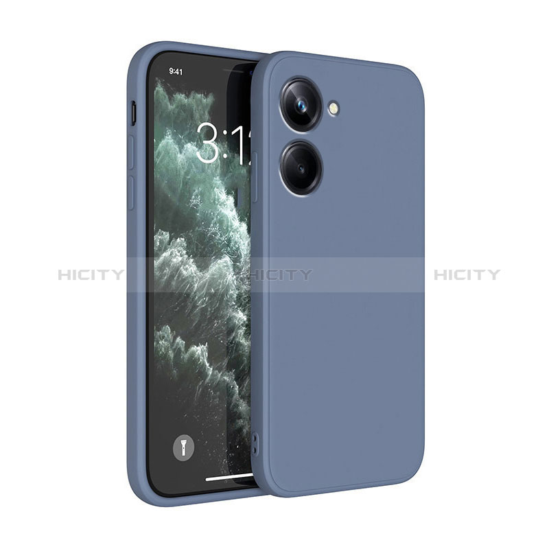 Custodia Silicone Ultra Sottile Morbida 360 Gradi Cover YK1 per Realme 10 4G Grigio Lavanda