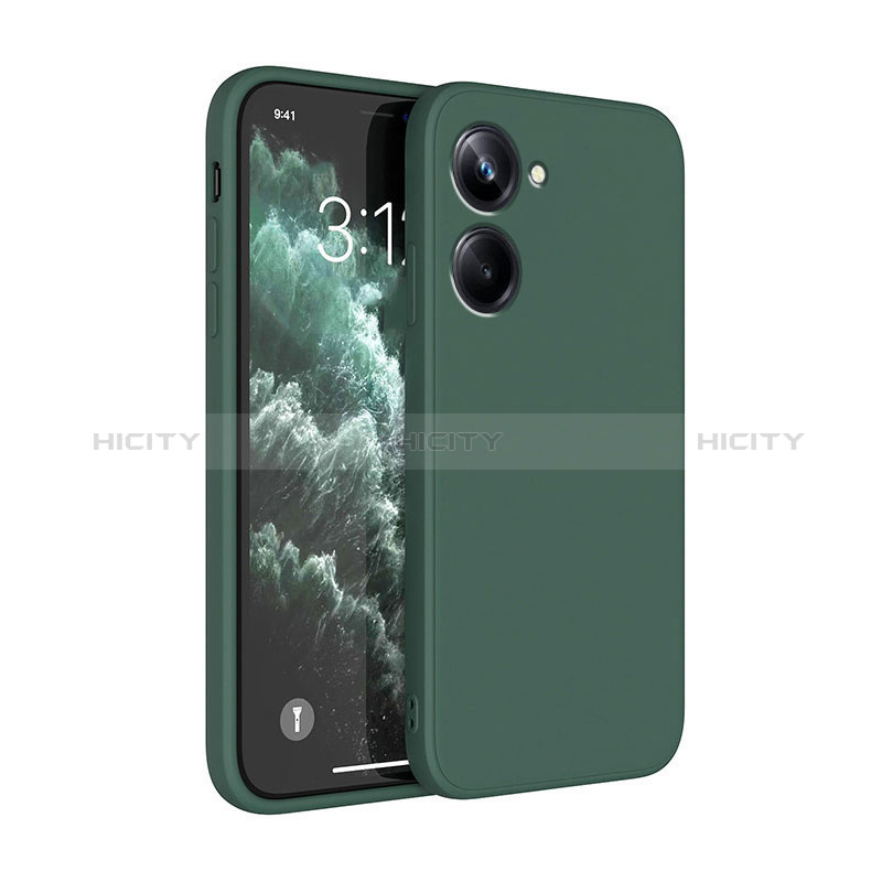 Custodia Silicone Ultra Sottile Morbida 360 Gradi Cover YK1 per Realme 10 4G Verde Notte