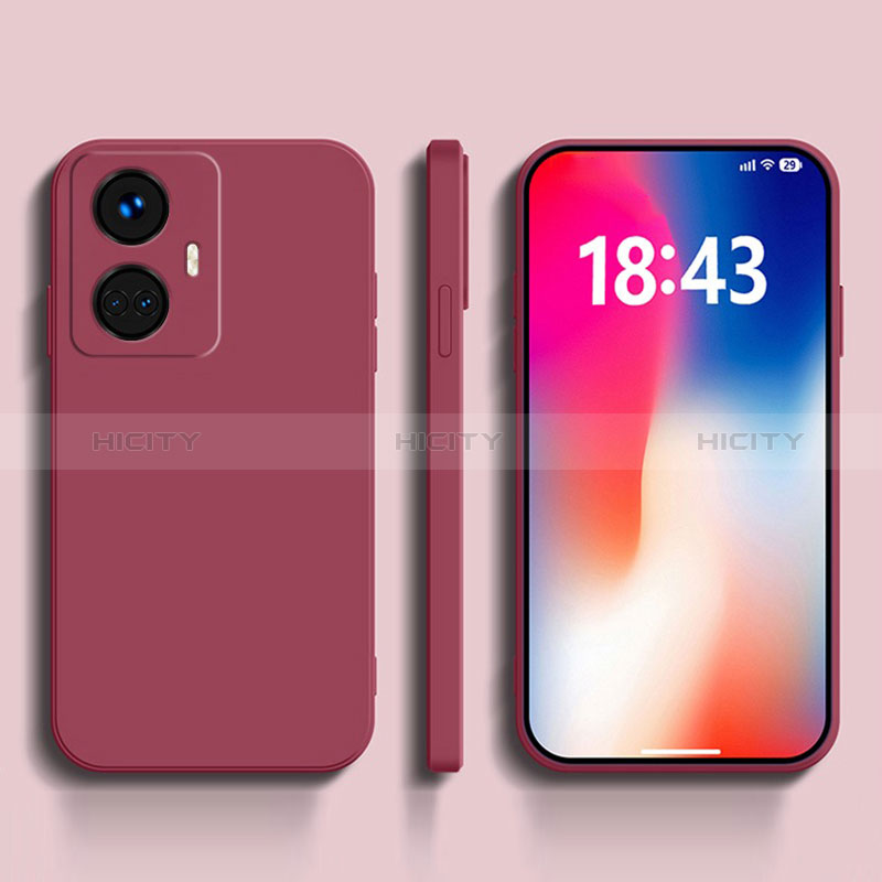 Custodia Silicone Ultra Sottile Morbida 360 Gradi Cover YK1 per Realme 10 Pro+ Plus 5G Rosso