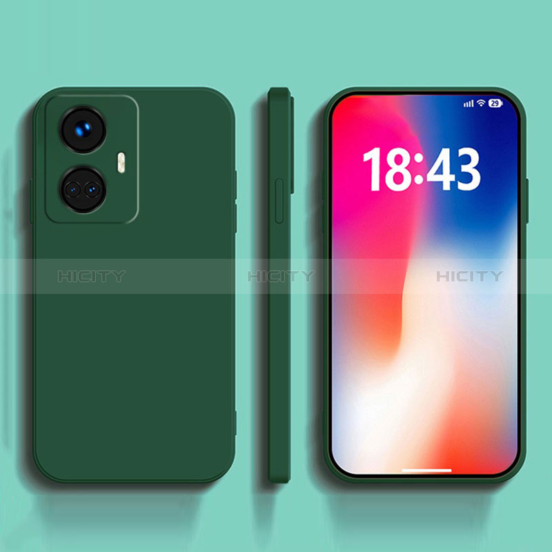 Custodia Silicone Ultra Sottile Morbida 360 Gradi Cover YK1 per Realme 10 Pro+ Plus 5G Verde Notte